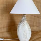 Ceramic lamp, 2M fabric cable, cotton shade