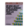 Original National Lottery suspense poster a single ticket for the week