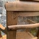 Barber's armchair in wood cannage and straw 1900