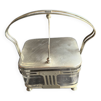 Beurrier – Métal argenté et ½ cristal taillé - WMF