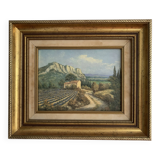 Tableau huile sur toile peinture provençale signée
