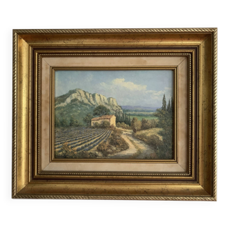 Oil painting on canvas Provençal painting signed