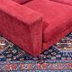 Modern fabric sofa with chrome legs