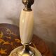 pair of green and brass onix lamps 1970, elec ok 35x14