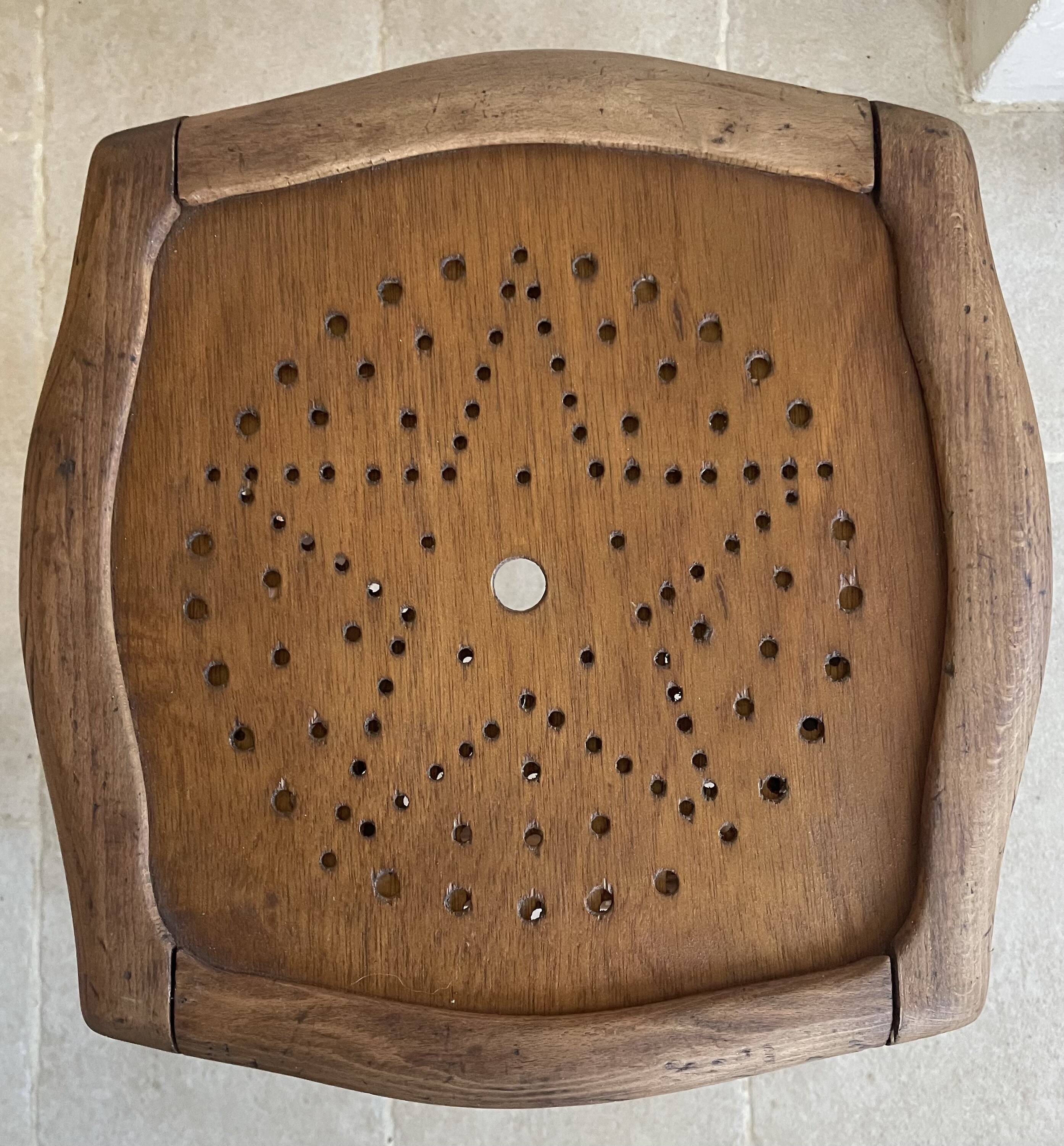 Old wooden bar stool