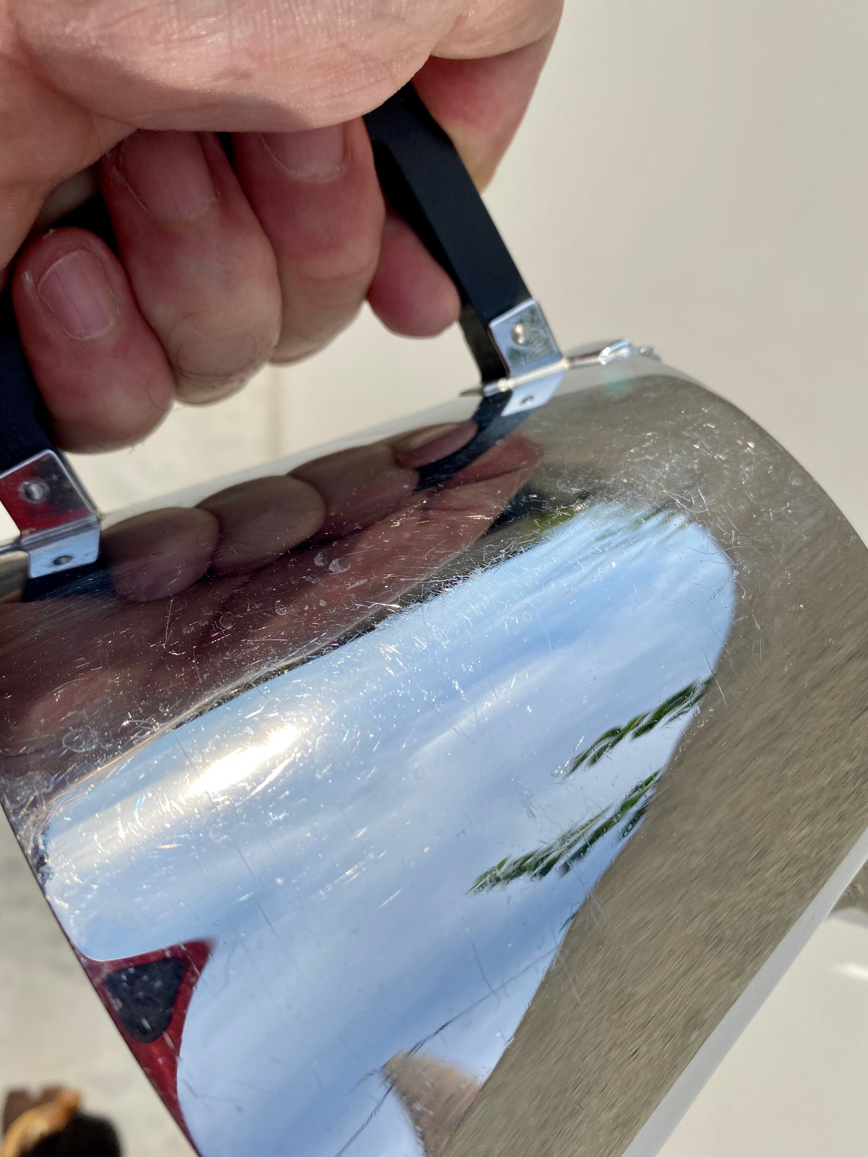 Teapot Selecta 1L nickel-plated brass and Bakelite vintage 60s