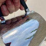 Teapot Selecta 1L nickel-plated brass and Bakelite vintage 60s