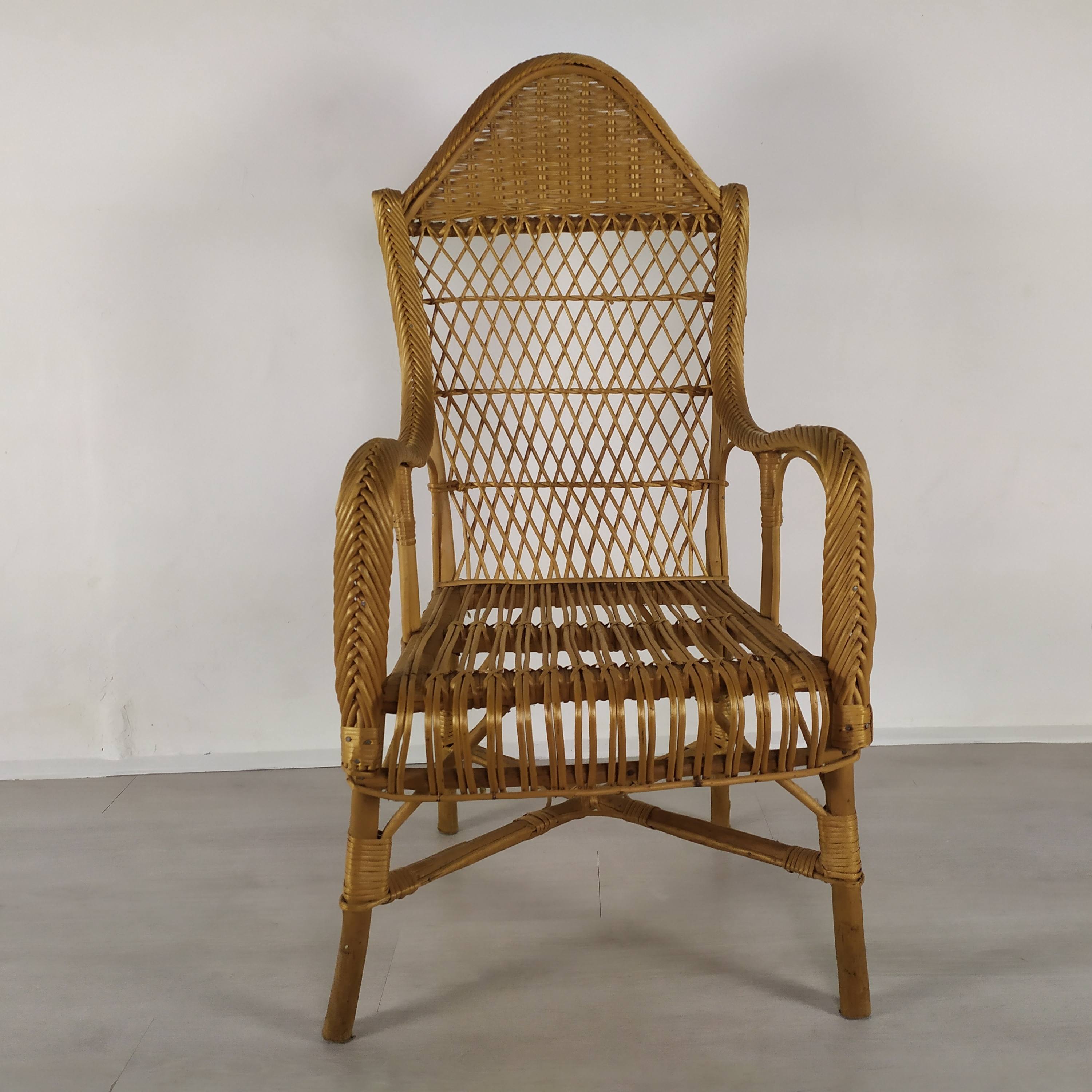Rattan armchair
