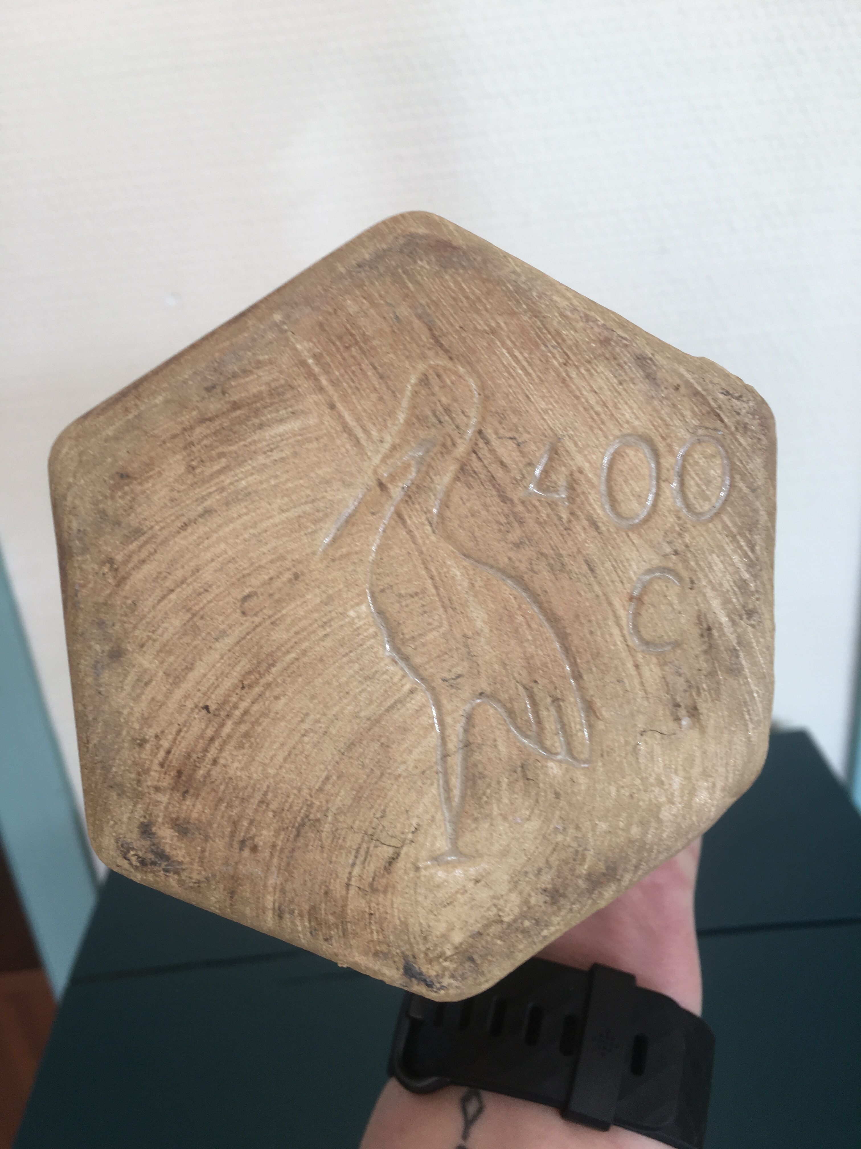 Old sandstone hot water bottle