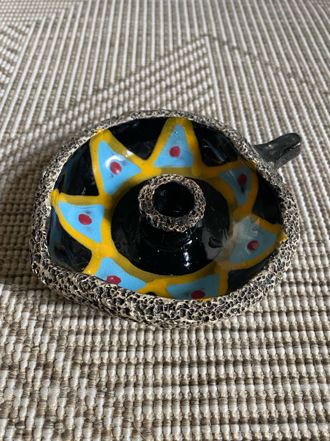 60s ceramic candle holder