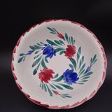 Large earthenware bowl of Moulin-des-Loups - Floral decoration - Around 1960
