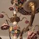 Lustre vintage Boho en laiton doré à 6 bras