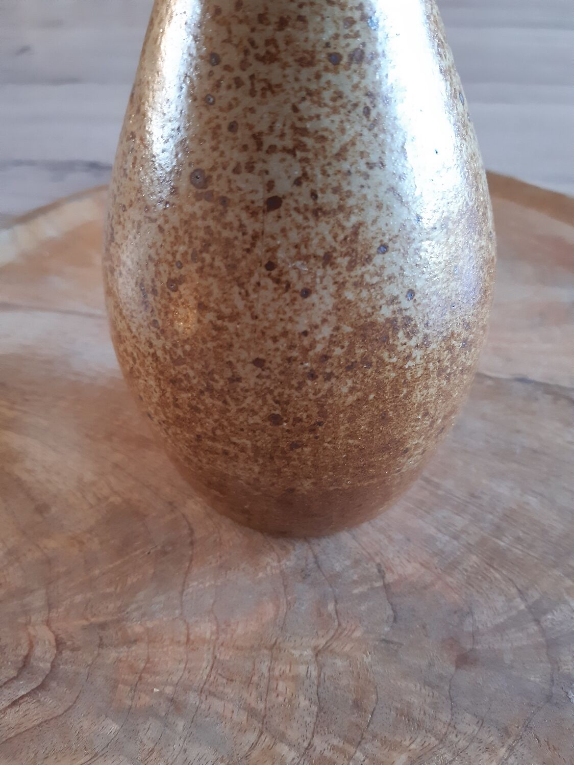 Pyrite stoneware vase