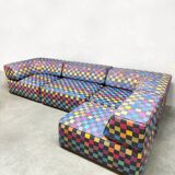 Vintage modular sofa Cor Trio Team Form AG 'Colored Check'