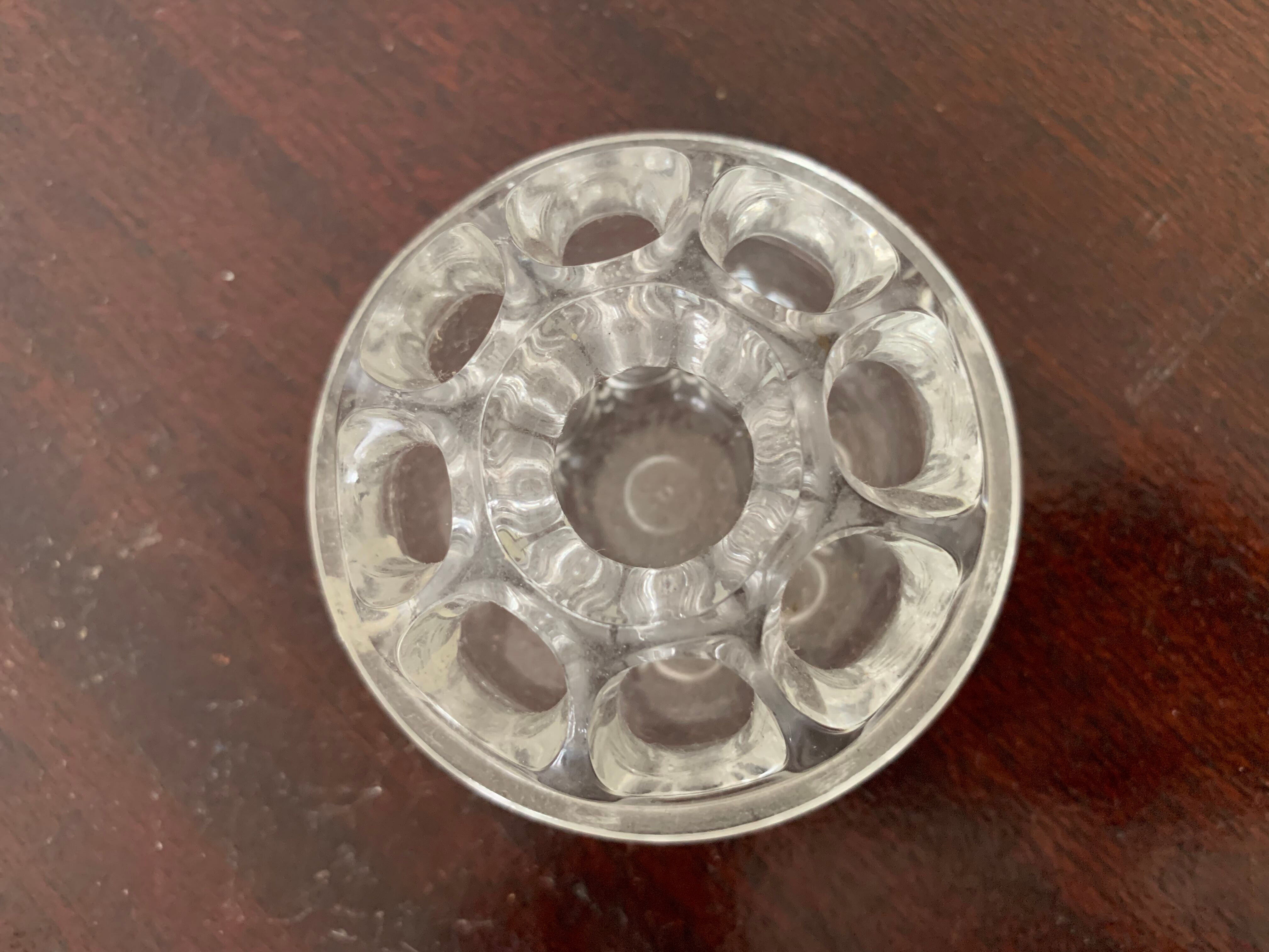 Antique glass flower pick