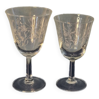 Verres à pied vintage