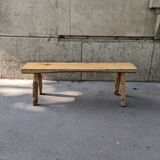 Handcrafted bench wabi-sabi japandi country decoration slow Japanese design