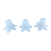 3 antique opaline glass tulips