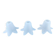 3 antique opaline glass tulips