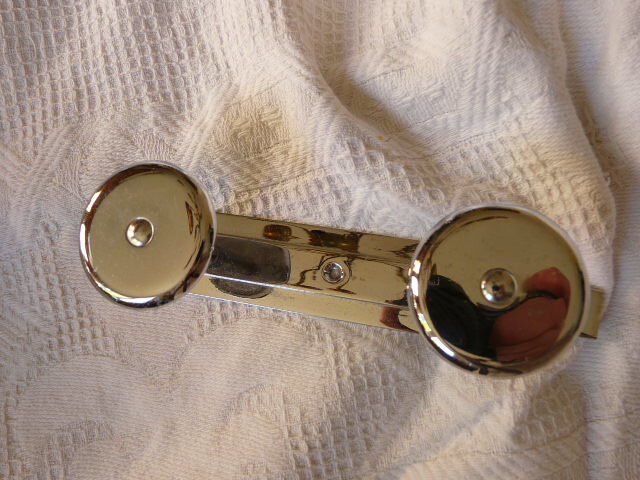 Wall coat rack in chromed metal 2 vintage hooks