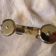 Wall coat rack in chromed metal 2 vintage hooks