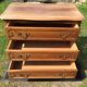 Vintage neo-Louis XV chest of drawers in solid walnut with 3 drawers