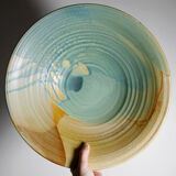 Very large fruit bowl Egbert Boonstra craftsmanship Netherlands vintage ceramics