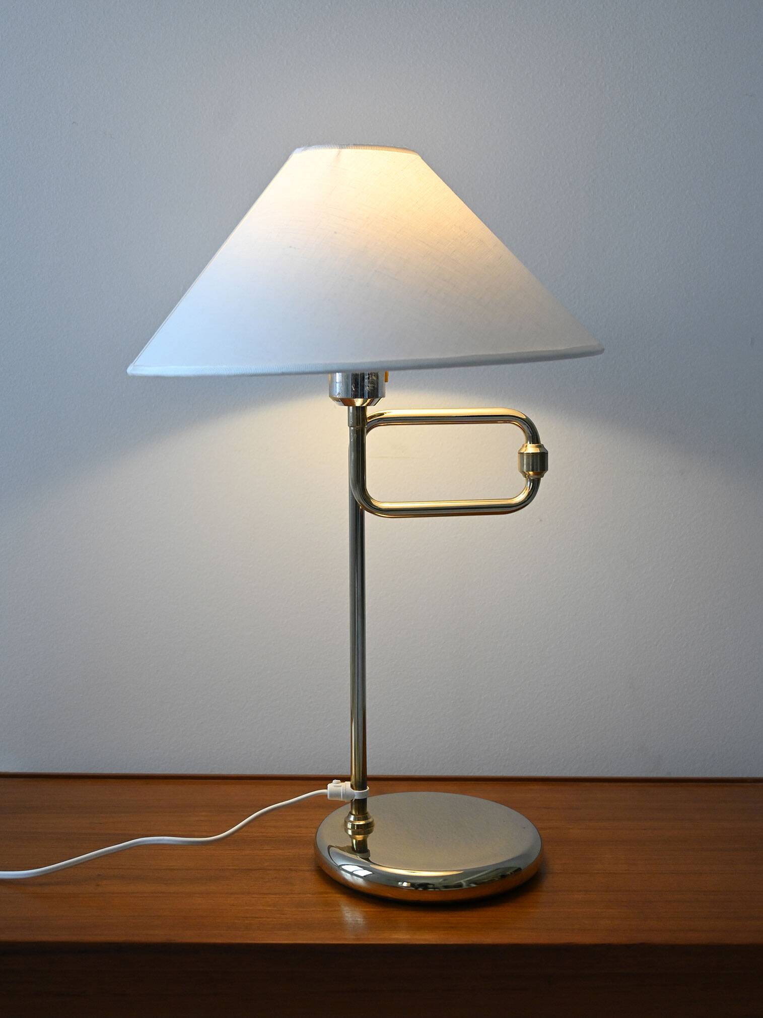 1970s gold table lamp