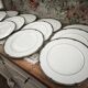Set of 12 flat plates in English porcelain Wedgwood model Amherst.