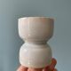 Lot de 16 coquetiers diabolo en porcelaine blanche
