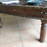 Colonial-style wooden square coffee table