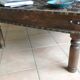 Colonial-style wooden square coffee table