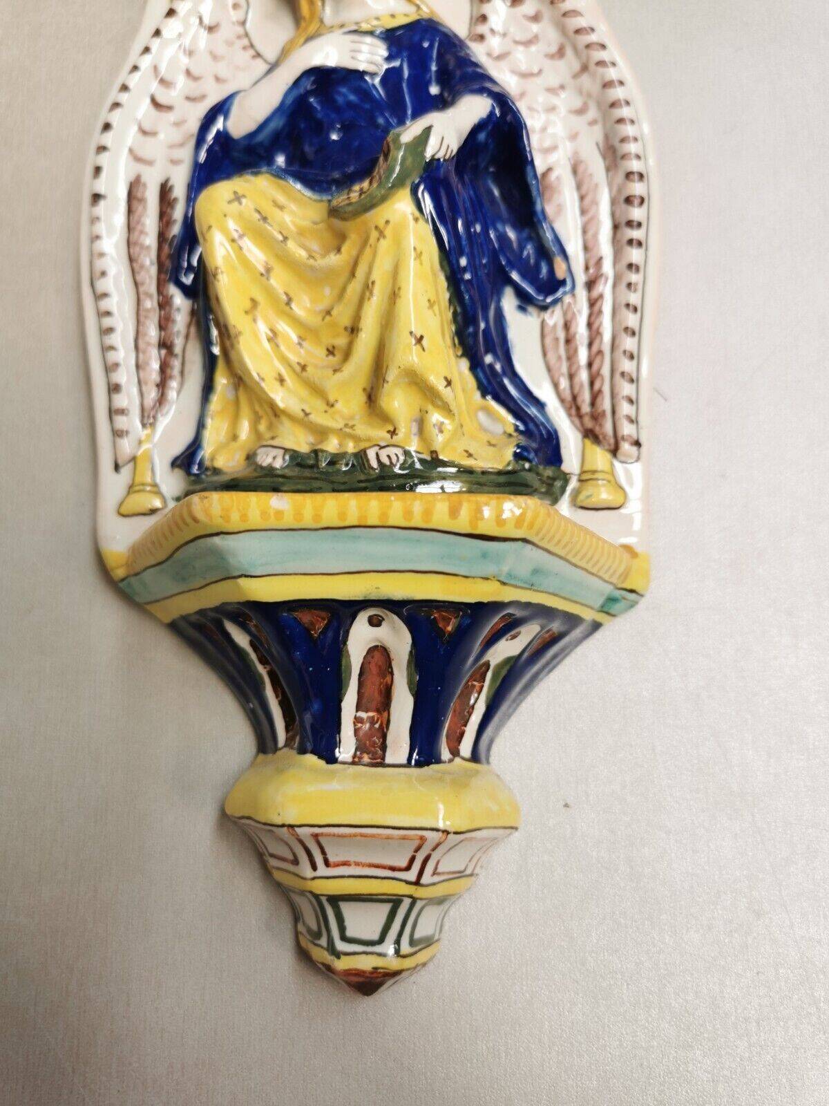 Former font of collection in faience of quimper hb. angel