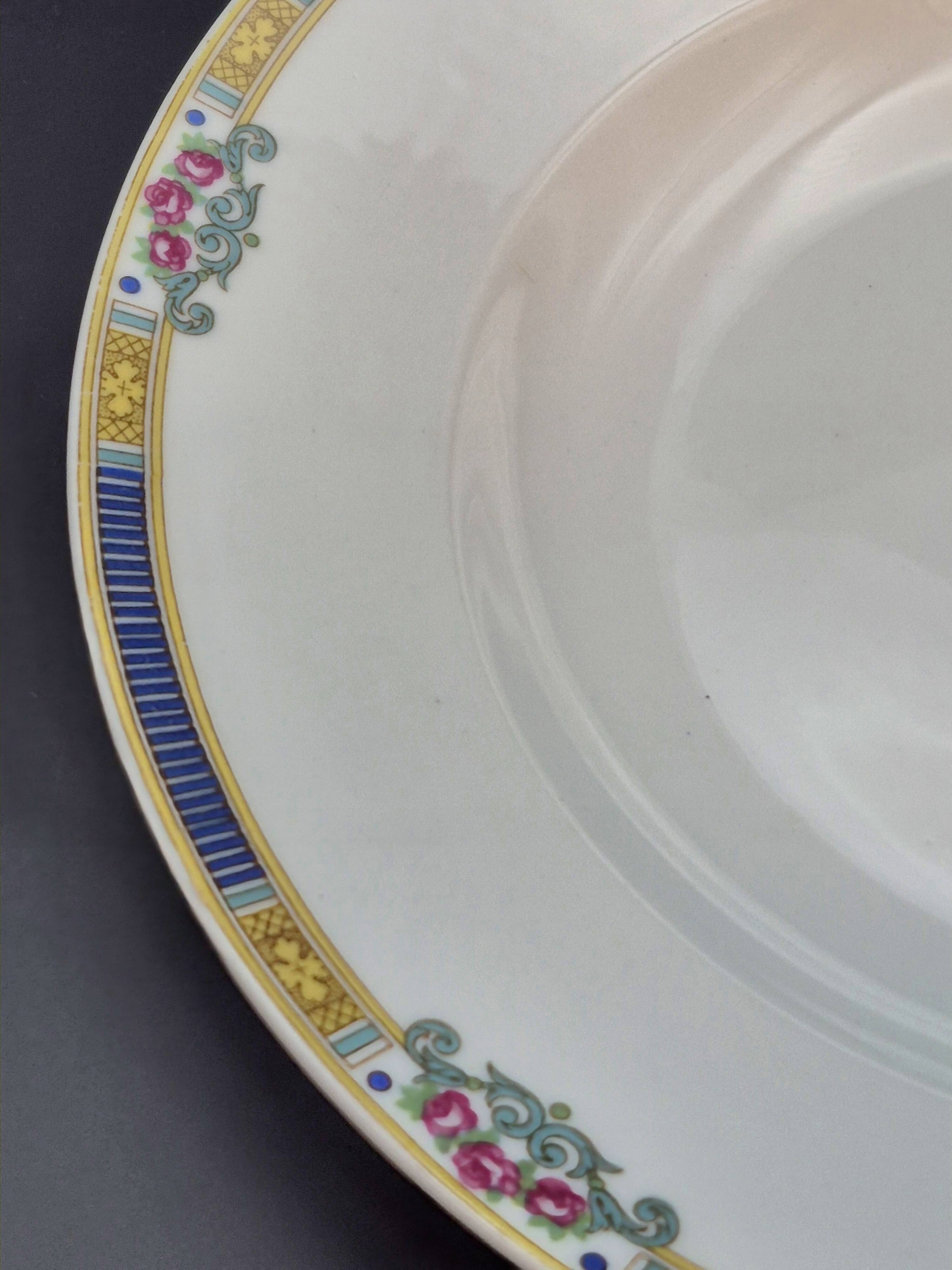 Set of 6 deep plates Bernardaud Limoges – Art Deco – A715