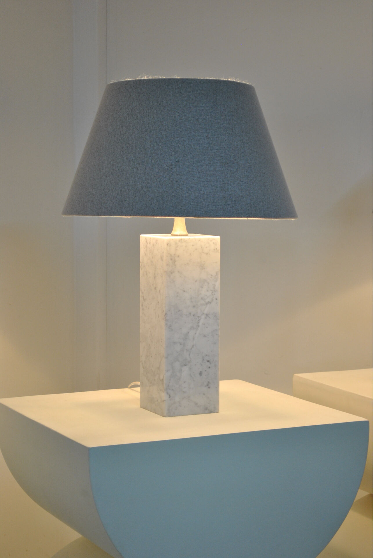 Pair of marble lamps by Maison Barbier 1960