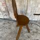 Vintage Brutalist Handmade Tripod Solid Wood Chair