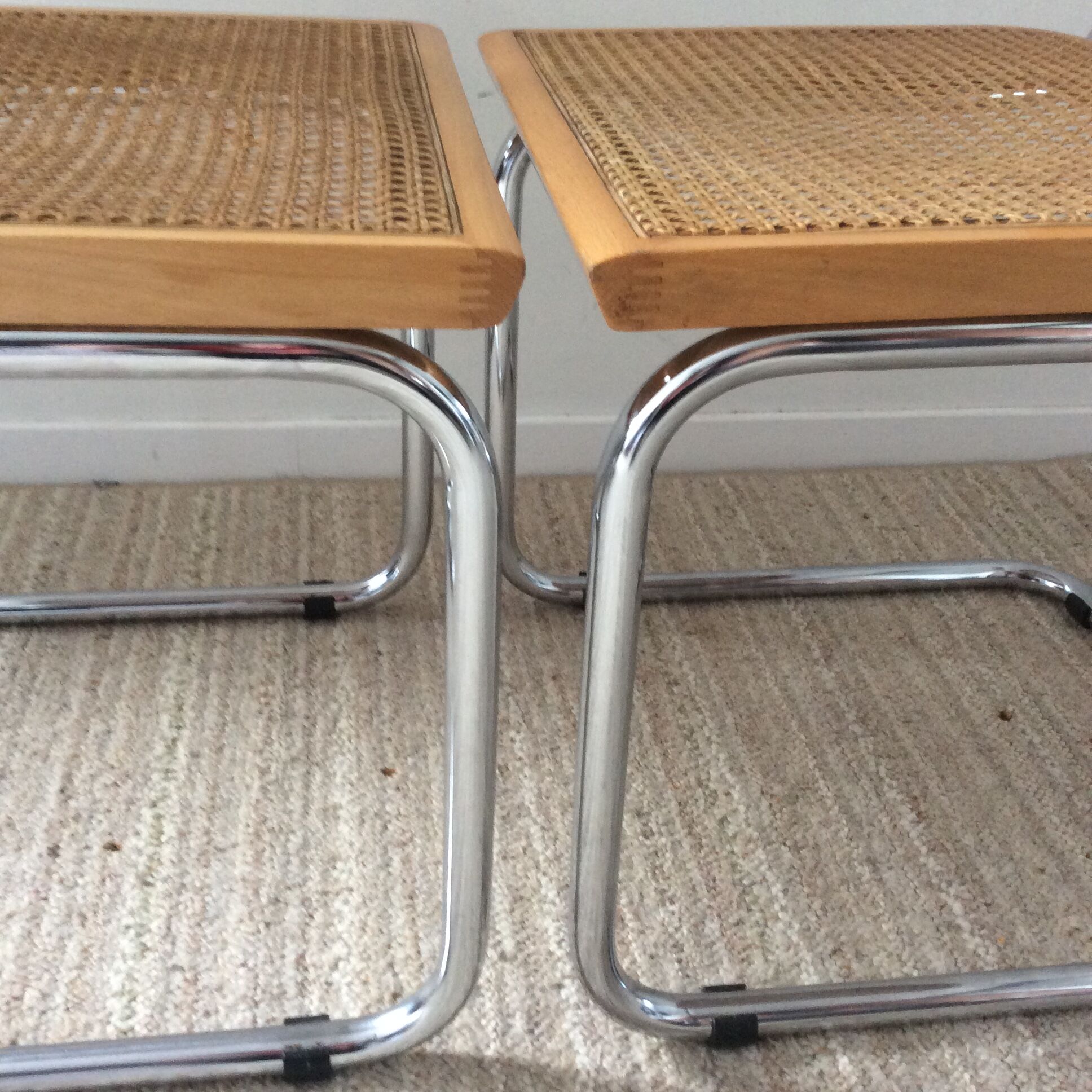 Pair of chairs Marcel Breuer Cesca B32