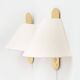 Unusual pair of wall sconces Bergboms, Sweden, 1960