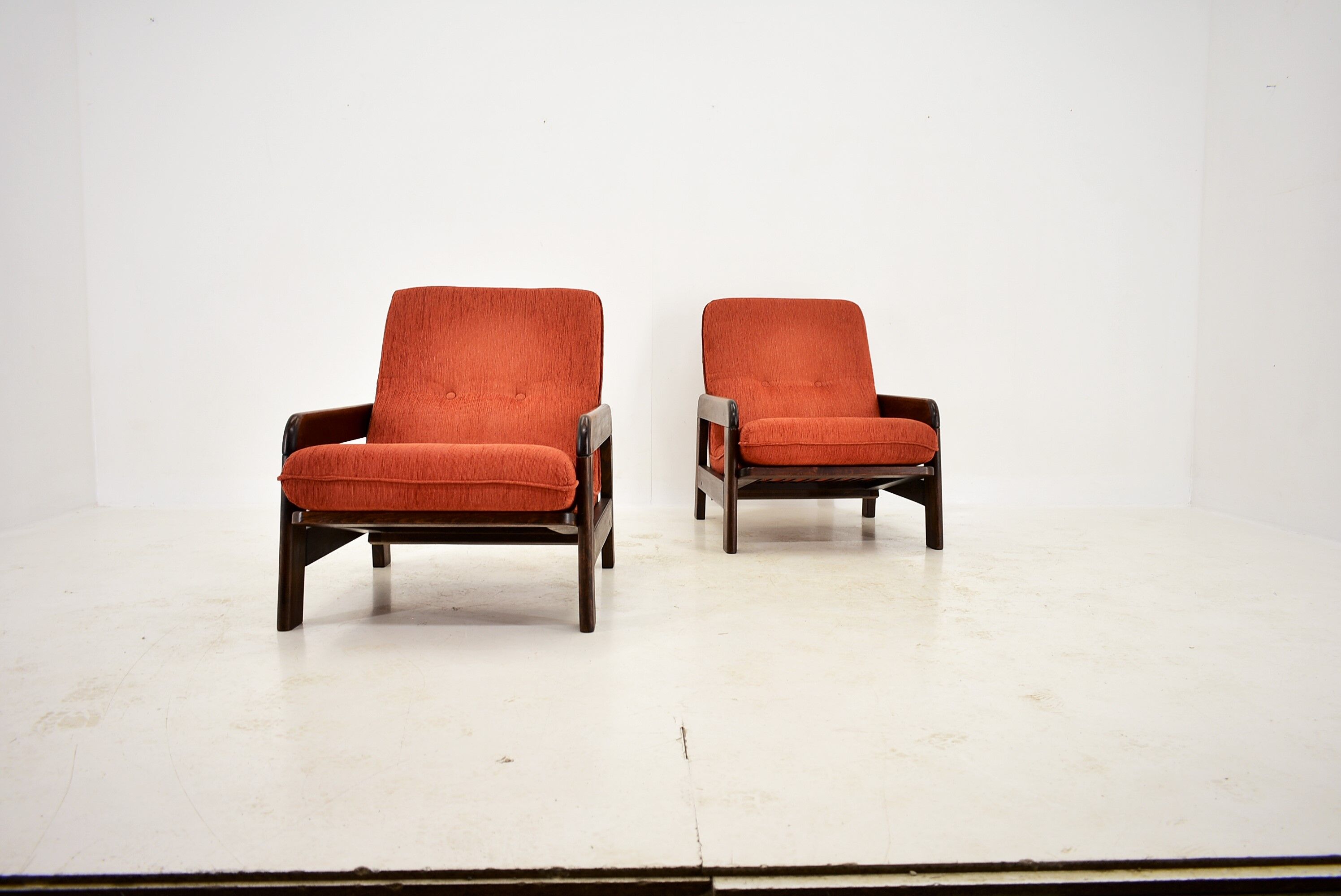 1970s Pair of Armchairs, Czechoslovakia