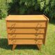 Compass feet chest of drawers
