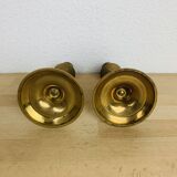 Pair of vintage gilded brass candlesticks