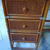 Bureau en rotin et bambou