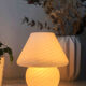 Murano "Vetri" white mushroom with touring stripes