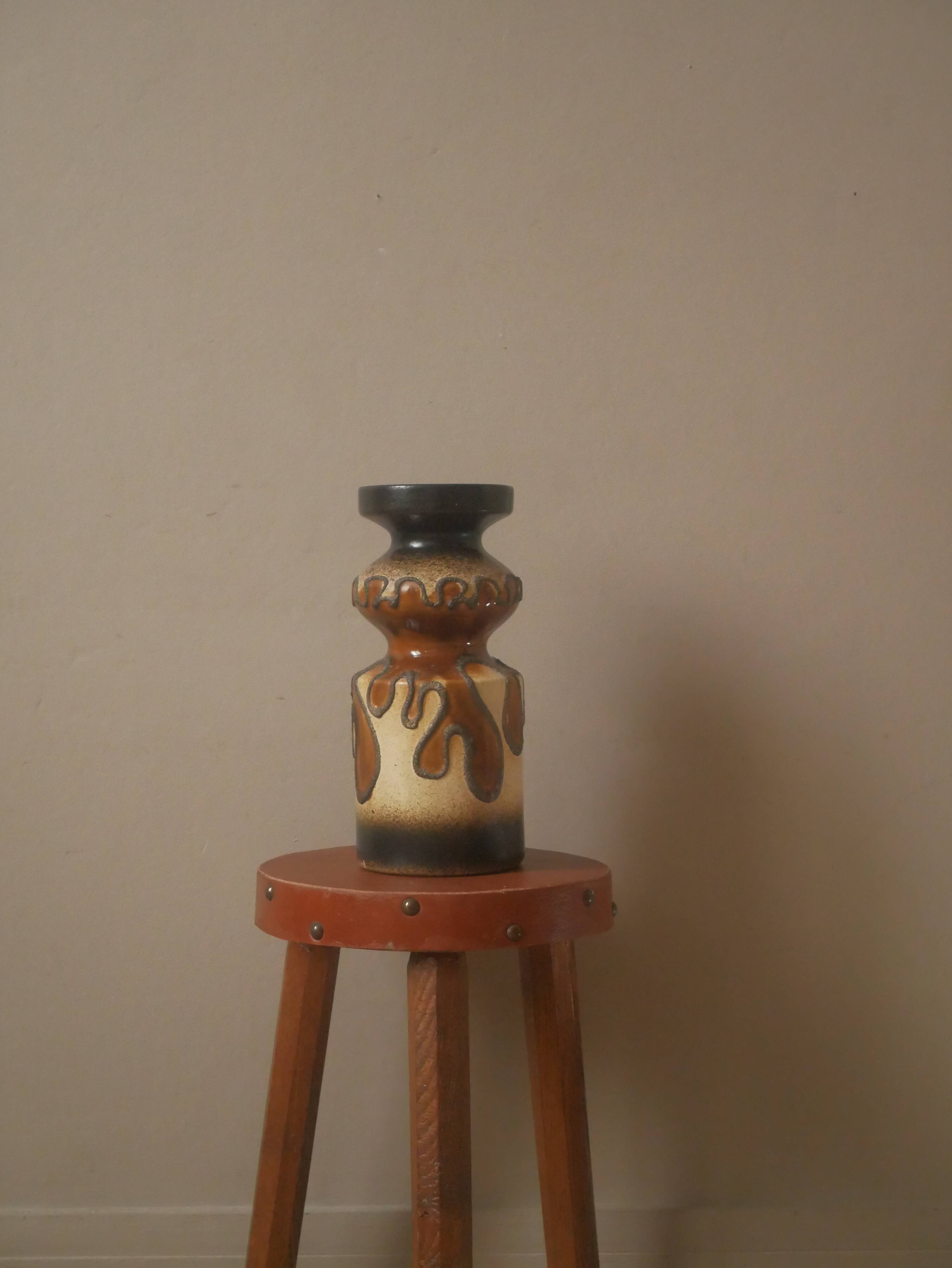 Vintage ceramic vase German ceramic country decoration Scandinavian design handmade