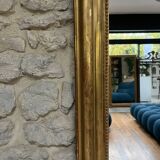 Antique mirror 173/94.5cm Louis-Philippe with a pediment and beaded overmantel.