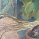 Vintage 70s still life painting with onion