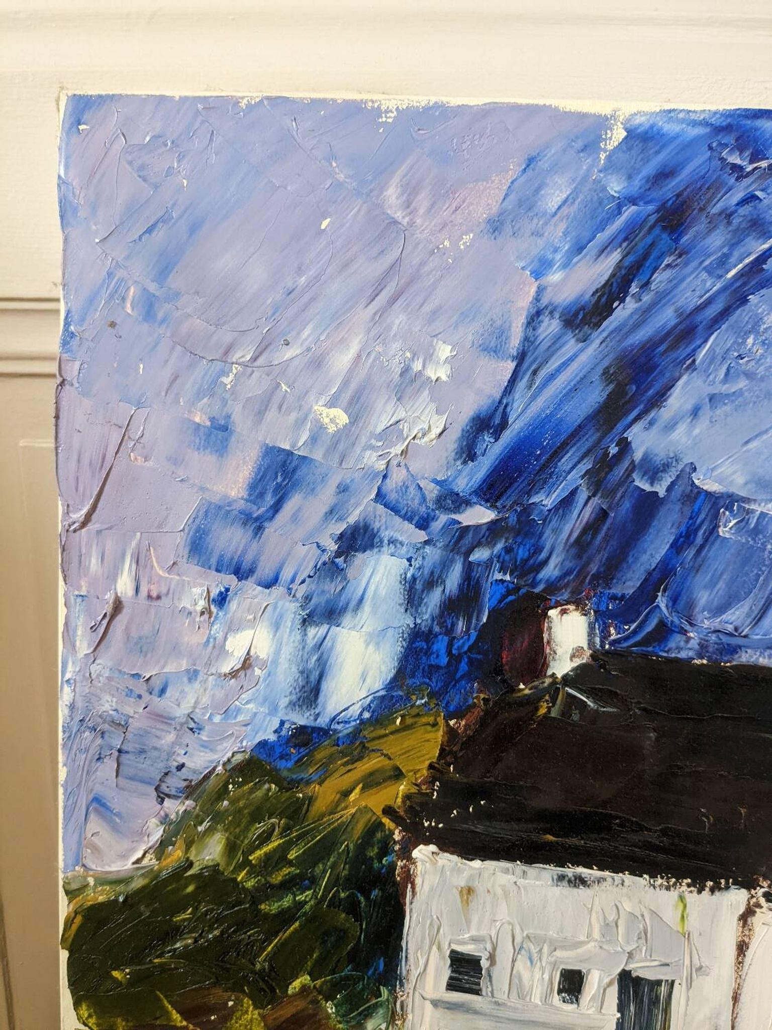Painting painted with a knife
