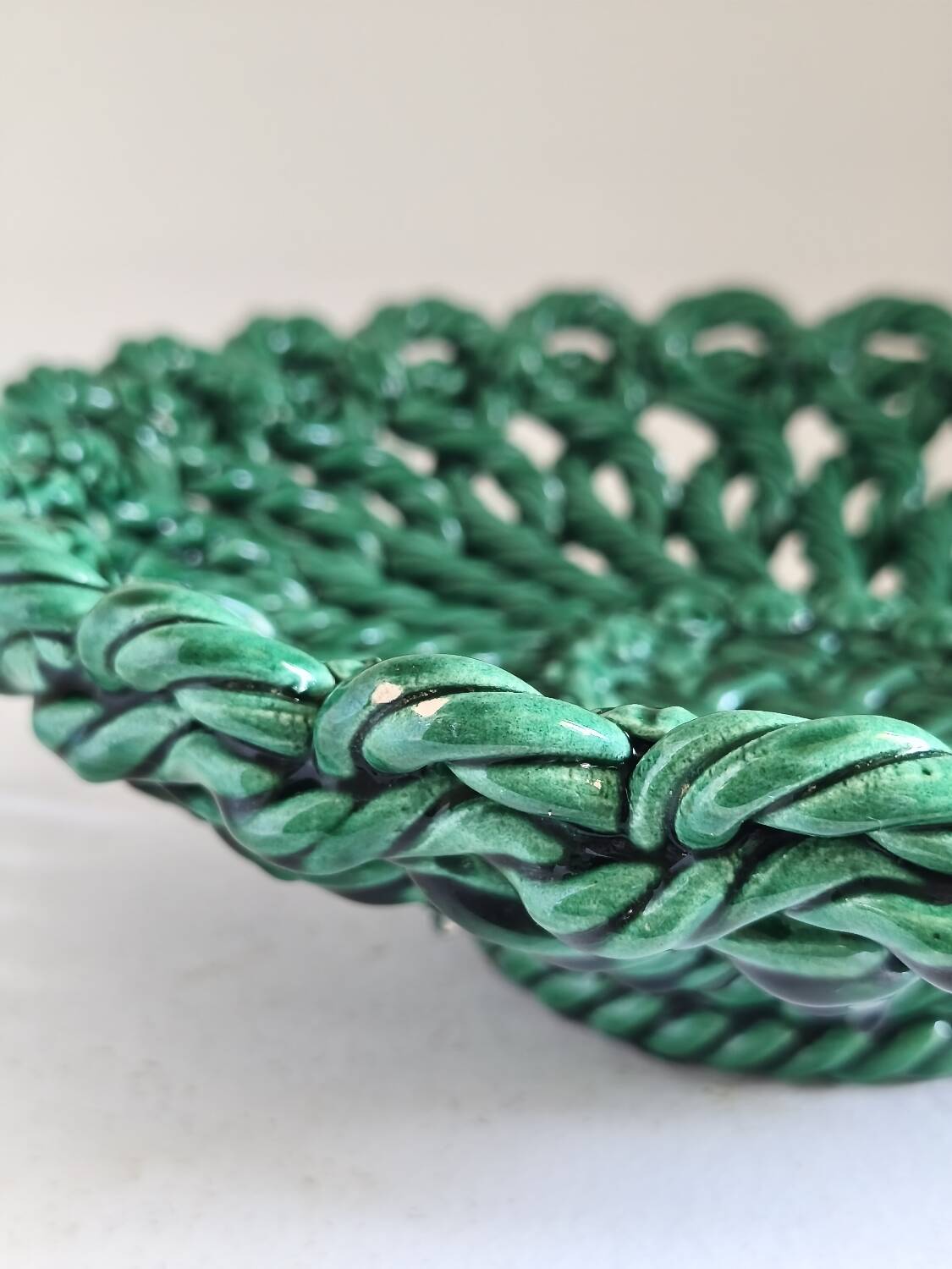 Woven ceramic basket Vallauris