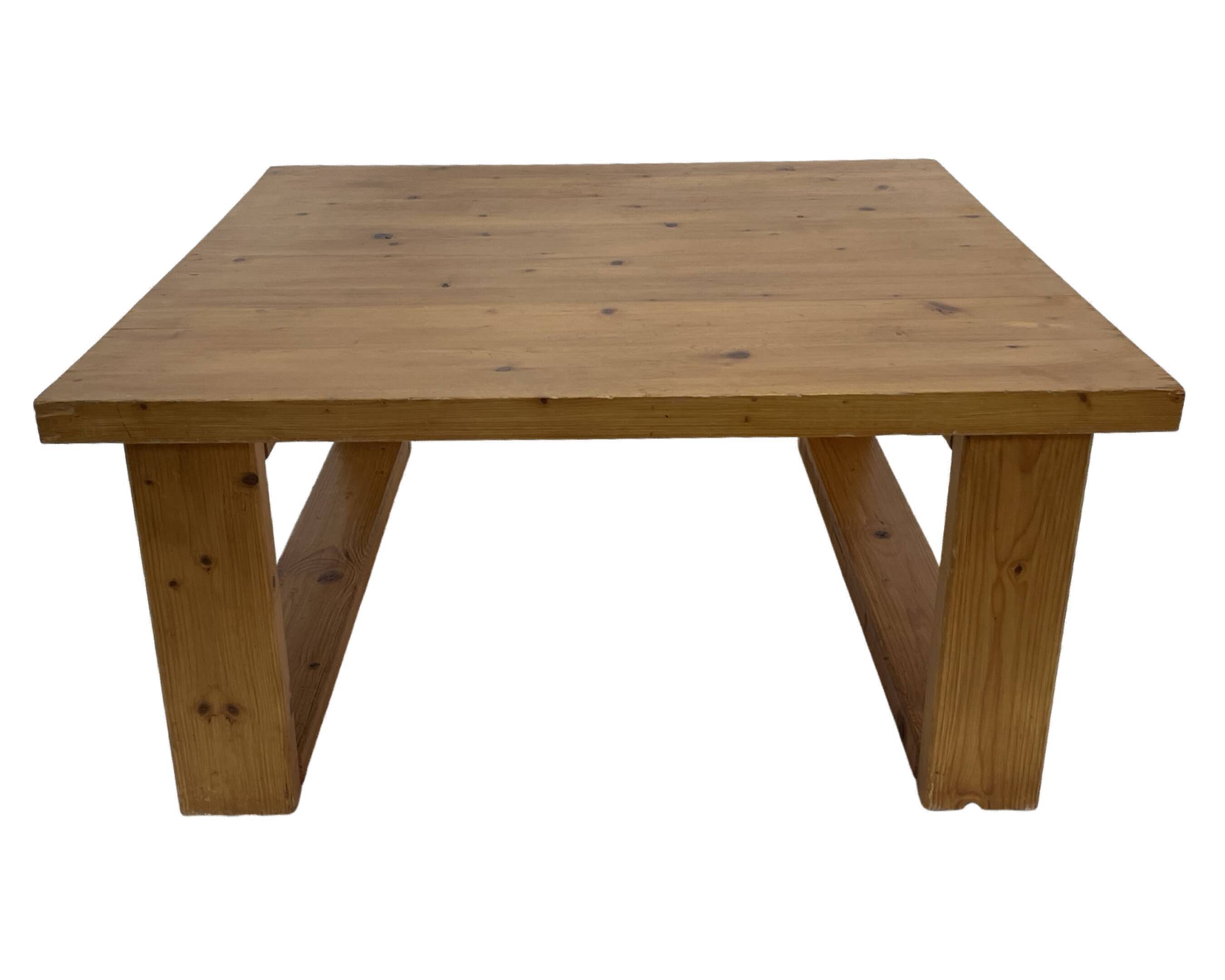 Vintage coffee table pinewood minimalist 1960s