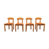 Set of 4 chairs in pine Rainer Daumiller for Hirtshals Savvaerk 1980